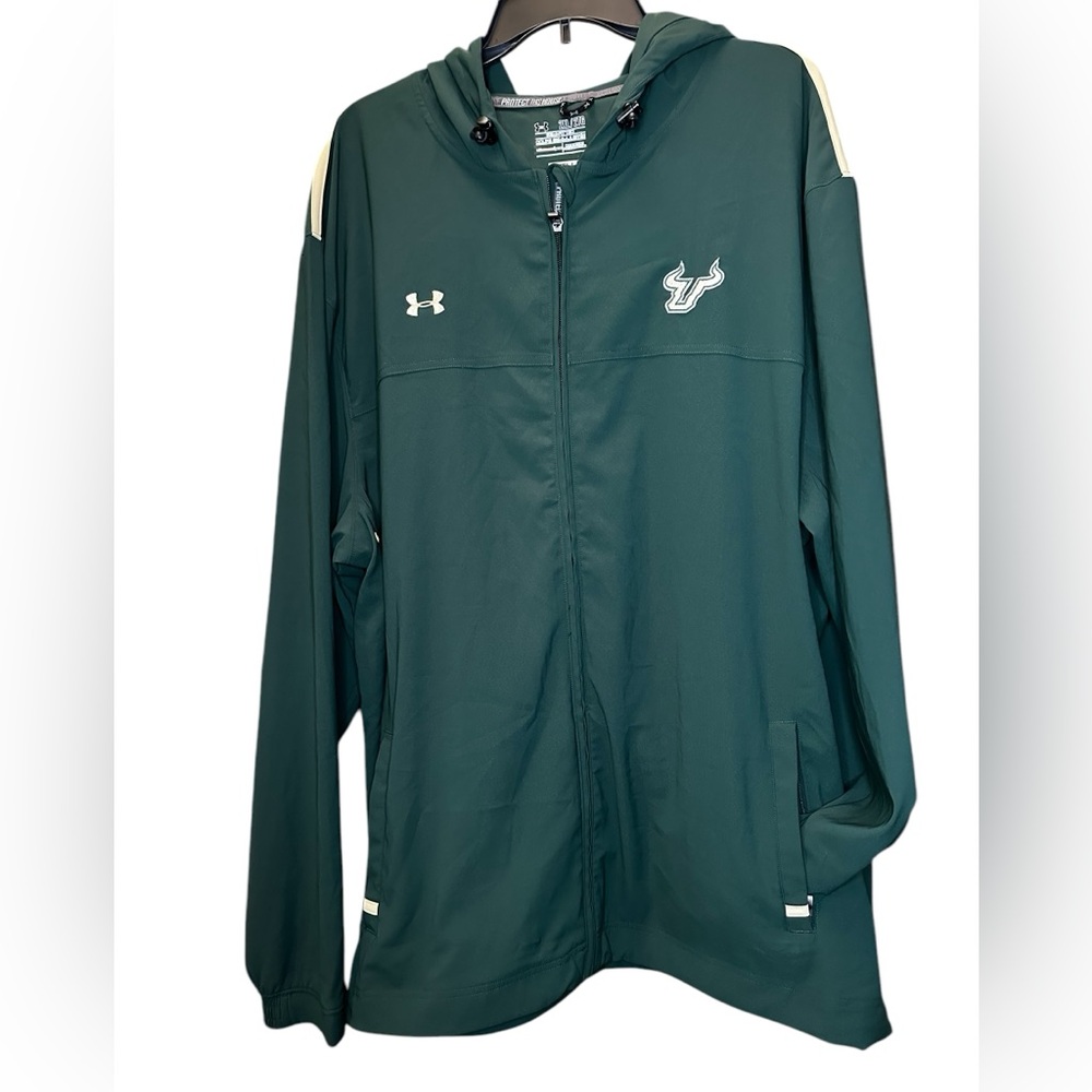 Vintage Under Armour light weight jacket South Florida Bulls dark‎ green Men 2XL